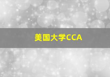 美国大学CCA