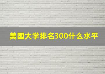 美国大学排名300什么水平