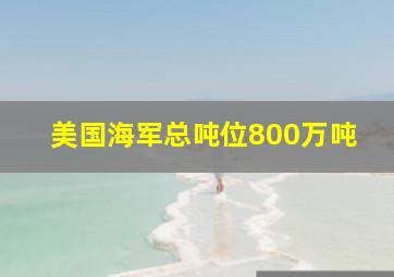 美国海军总吨位800万吨