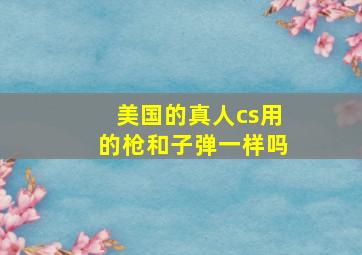 美国的真人cs用的枪和子弹一样吗