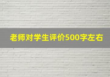 老师对学生评价500字左右