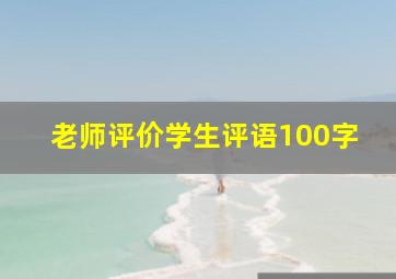 老师评价学生评语100字