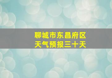 聊城市东昌府区天气预报三十天