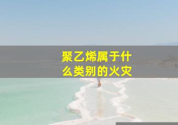 聚乙烯属于什么类别的火灾