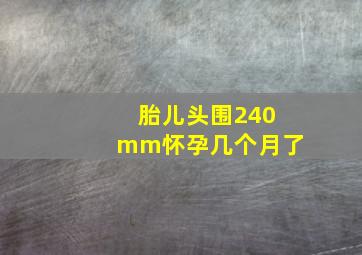 胎儿头围240mm怀孕几个月了