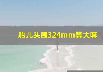 胎儿头围324mm算大嘛