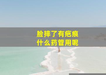 脸摔了有疤痕什么药管用呢