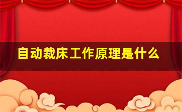 自动裁床工作原理是什么