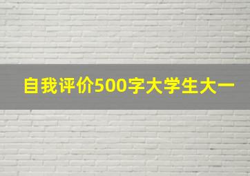 自我评价500字大学生大一