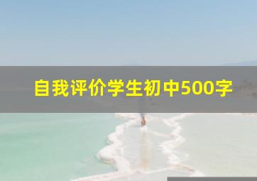 自我评价学生初中500字