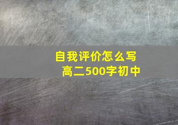 自我评价怎么写高二500字初中