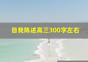 自我陈述高三300字左右