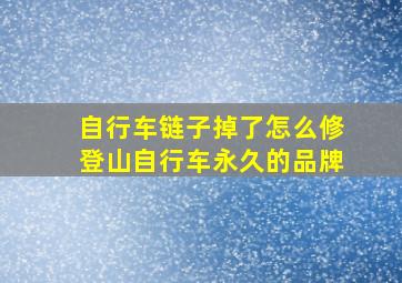 自行车链子掉了怎么修登山自行车永久的品牌