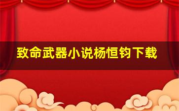 致命武器小说杨恒钧下载