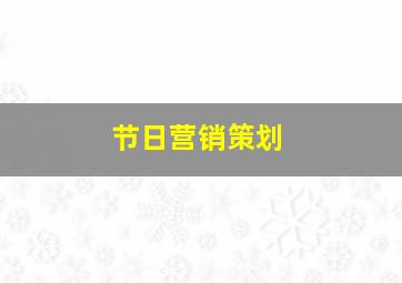 节日营销策划