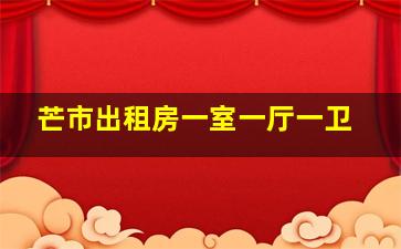 芒市出租房一室一厅一卫