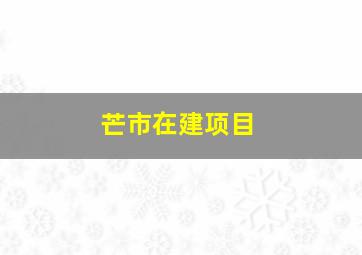 芒市在建项目