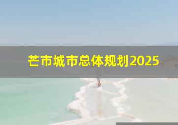 芒市城市总体规划2025