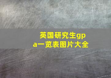 英国研究生gpa一览表图片大全