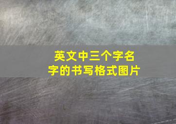 英文中三个字名字的书写格式图片