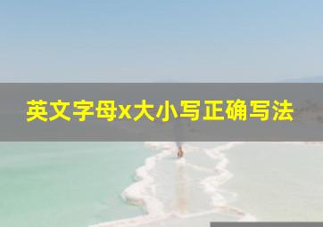 英文字母x大小写正确写法