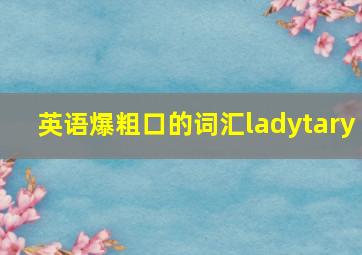 英语爆粗口的词汇ladytary