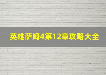 英雄萨姆4第12章攻略大全