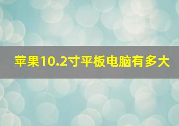 苹果10.2寸平板电脑有多大