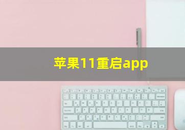 苹果11重启app