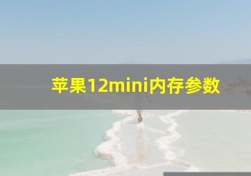 苹果12mini内存参数