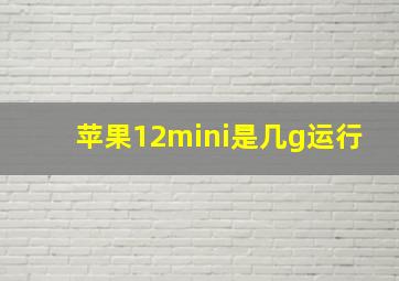 苹果12mini是几g运行