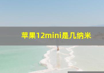 苹果12mini是几纳米