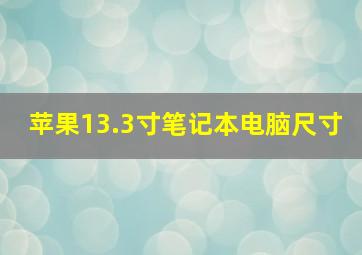 苹果13.3寸笔记本电脑尺寸