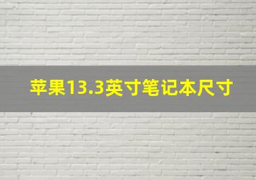 苹果13.3英寸笔记本尺寸