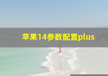 苹果14参数配置plus