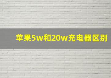 苹果5w和20w充电器区别