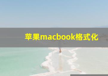 苹果macbook格式化