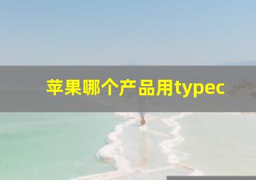 苹果哪个产品用typec