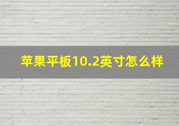 苹果平板10.2英寸怎么样