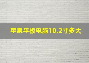 苹果平板电脑10.2寸多大