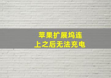 苹果扩展坞连上之后无法充电