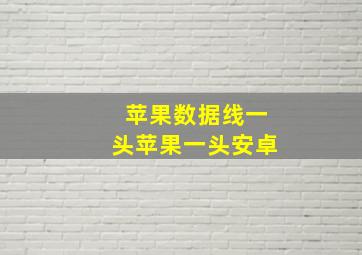 苹果数据线一头苹果一头安卓