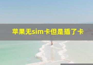 苹果无sim卡但是插了卡