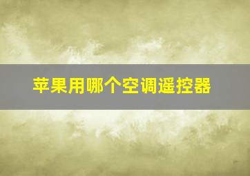 苹果用哪个空调遥控器