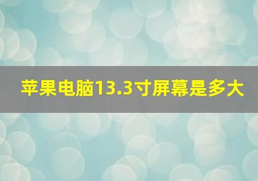 苹果电脑13.3寸屏幕是多大