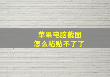 苹果电脑截图怎么粘贴不了了