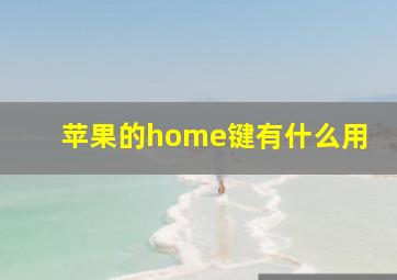 苹果的home键有什么用