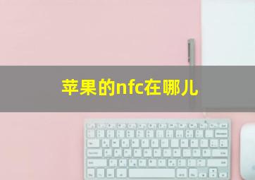 苹果的nfc在哪儿