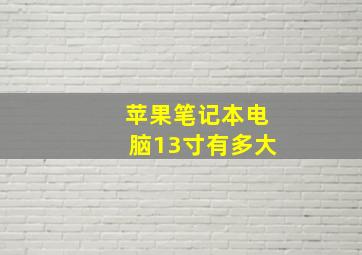 苹果笔记本电脑13寸有多大