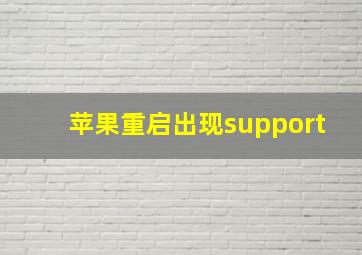 苹果重启出现support